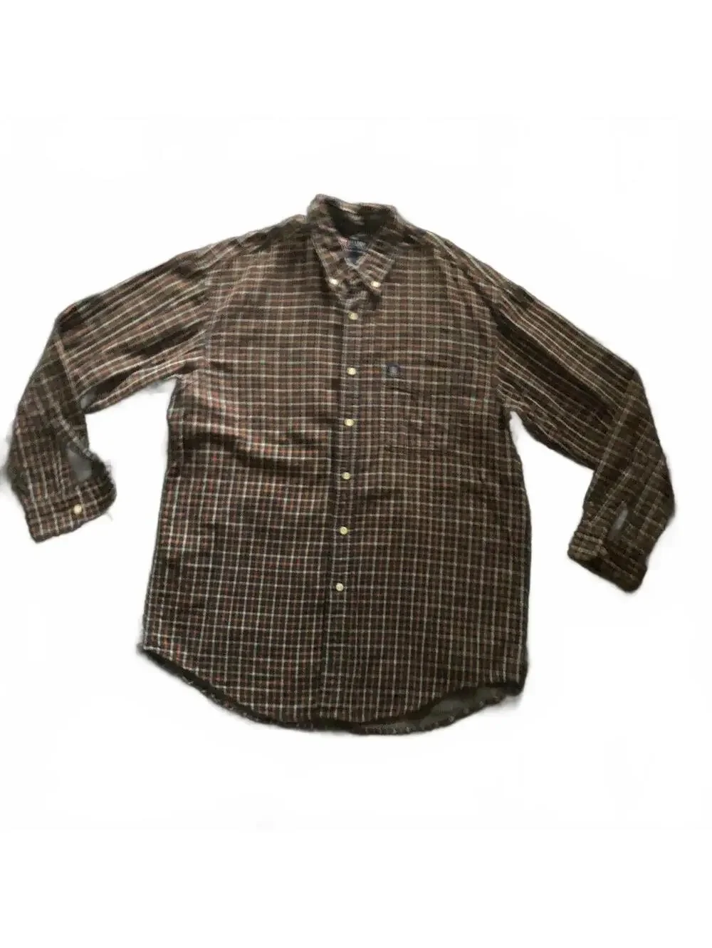 Chaps Ralph Lauren Men's Long Sleeve Button-Down Plaid Shirt Large